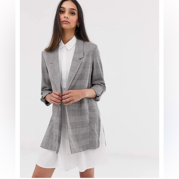stradivarius Jackets & Blazers - Stradivarius flowy blazer in checks M